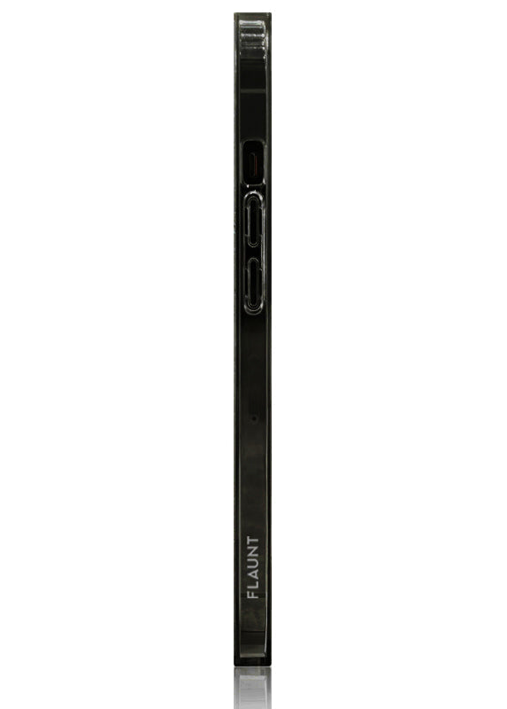 SQUARE® Black Ostrich Faux Leather iPhone Case
