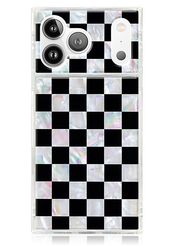 SQUARE® Checkered Mother of Pearl iPhone Case