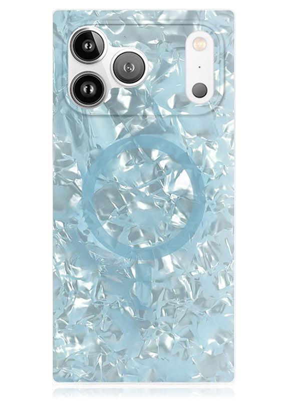 SQUARE® Icy Blue Pearl iPhone Case