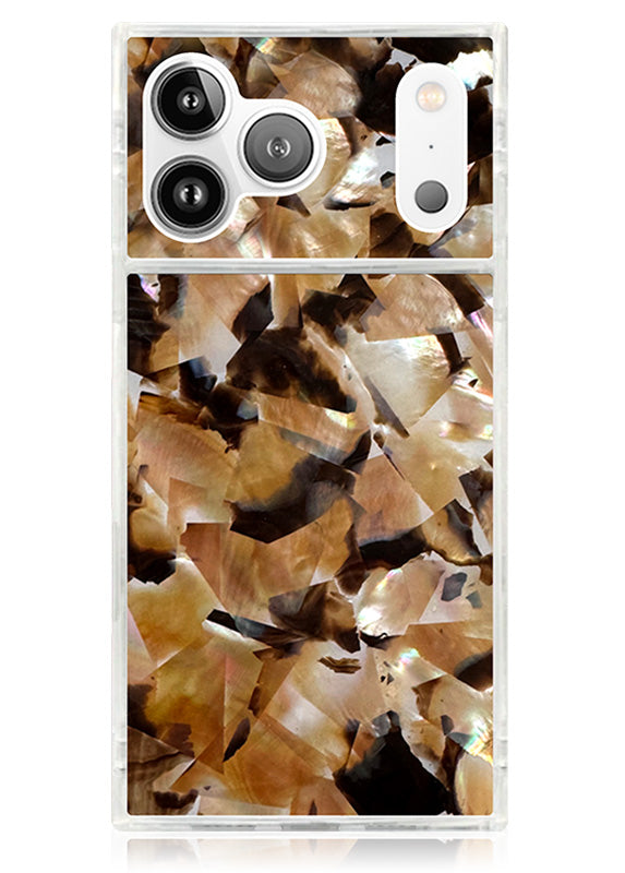 SQUARE® Brown Abalone Shell iPhone Case