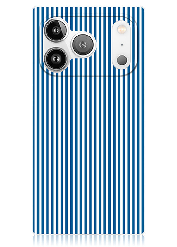 SQUARE® Blue & White Oxford Stripe iPhone Case
