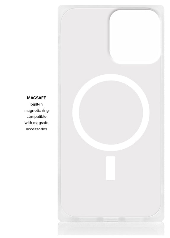 SQUARE® Clear Neon Pink iPhone Case
