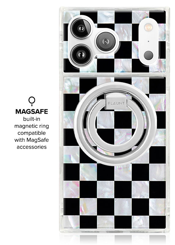 SQUARE® Checkered Mother of Pearl iPhone Case