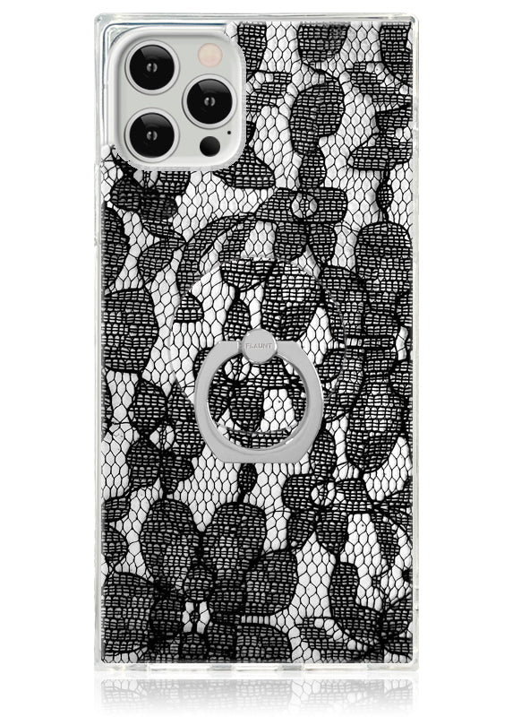 SQUARE® Black Lace iPhone Case