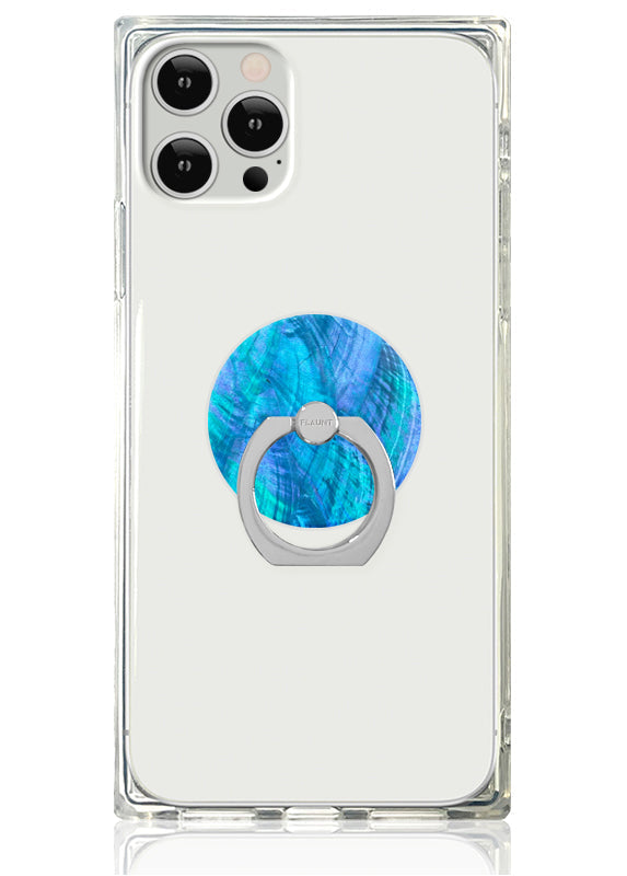 Blue Mother of Pearl Adhesive Phone Ring Stand
