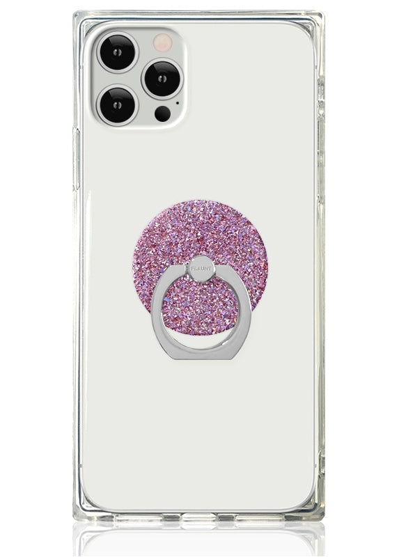 Pink Glitter Adhesive Phone Ring Stand