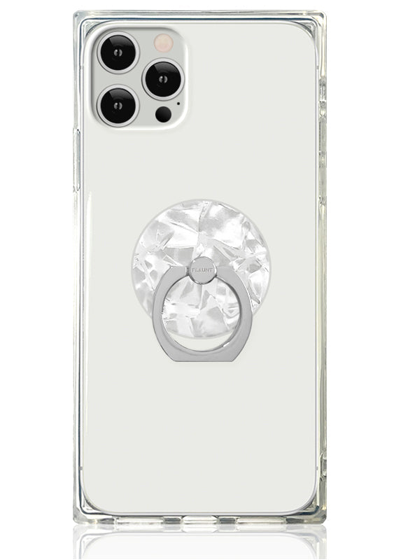 White Pearl Adhesive Phone Ring Stand