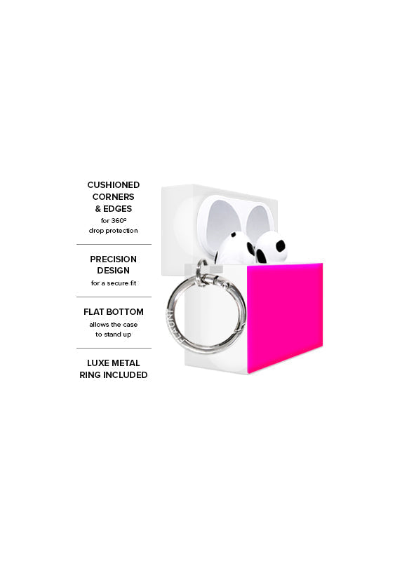 SQUARE® Neon Pink AirPods Case