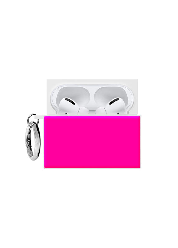 SQUARE® Neon Pink AirPods Case