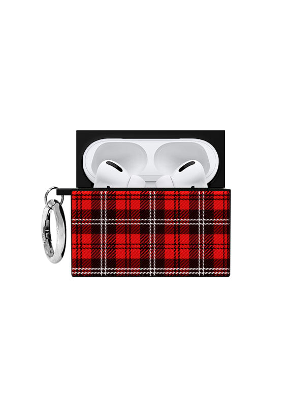 SQUARE® Red Plaid AirPods Case