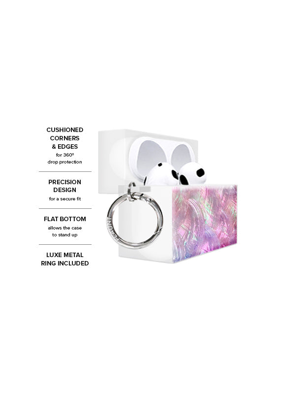 SQUARE® Pink Mother of Pearl AirPods Case