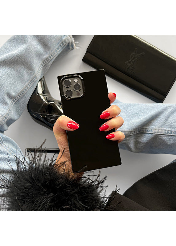 SQUARE® Black Patent iPhone Case