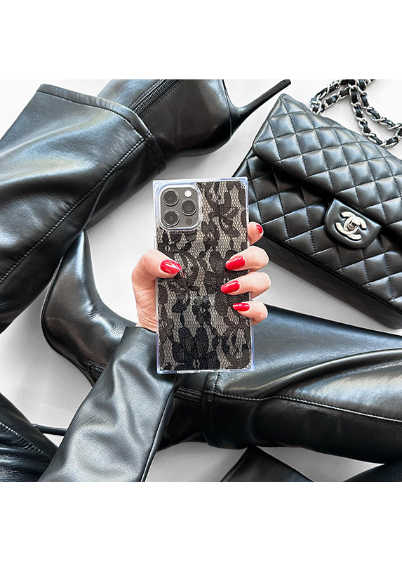 SQUARE® Black Lace iPhone Case