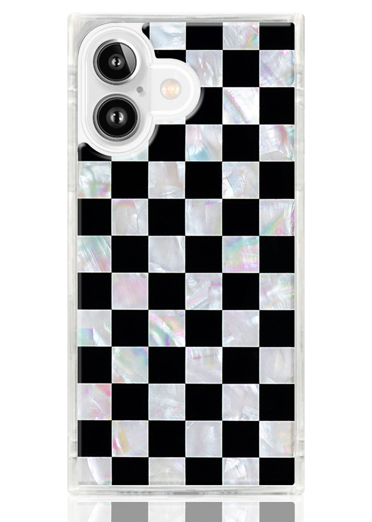SQUARE® Checkered Mother of Pearl iPhone Case
