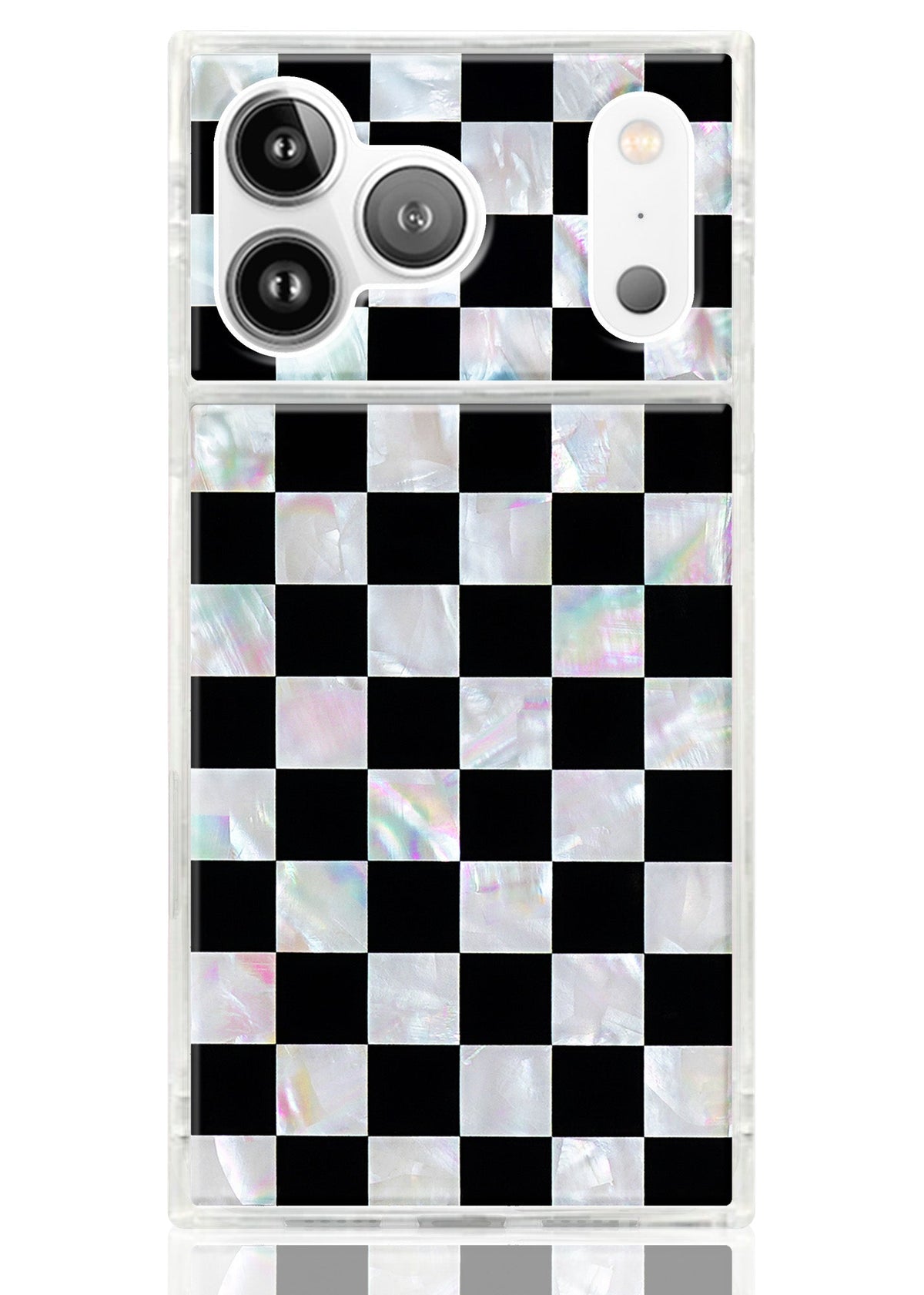 SQUARE® Checkered Mother of Pearl iPhone Case