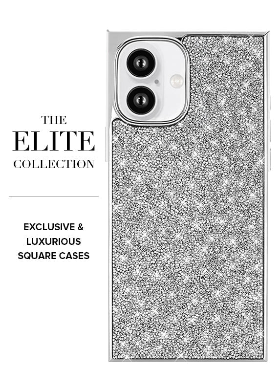 Elite Collection - SQUARE® Silver Crystal Elegance iPhone Case