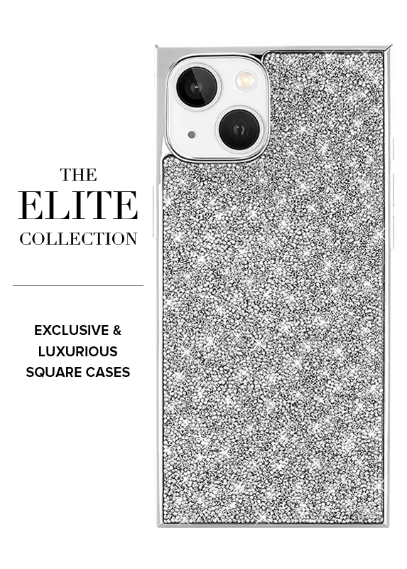 Elite Collection - SQUARE® Silver Crystal Elegance iPhone Case