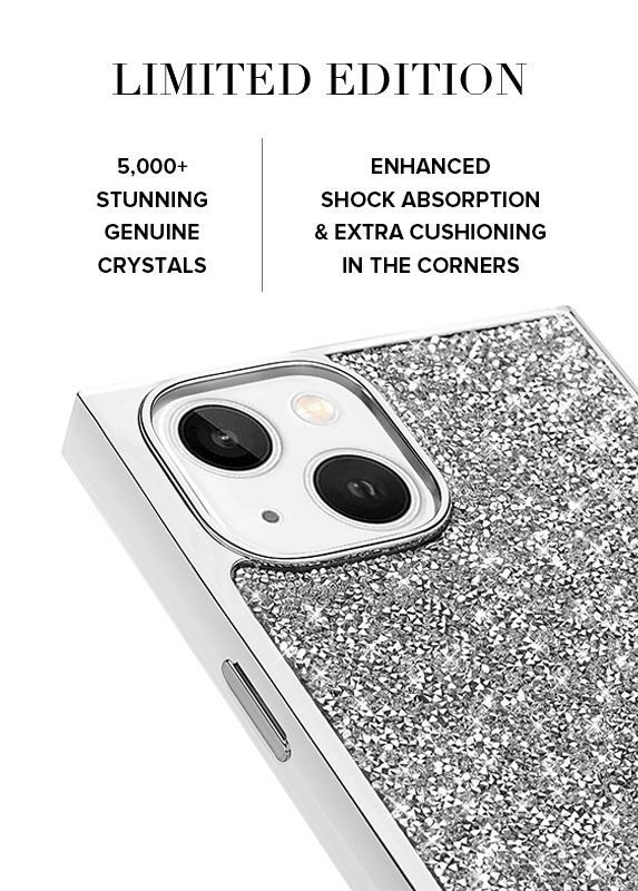 Elite Collection - SQUARE® Silver Crystal Elegance iPhone Case