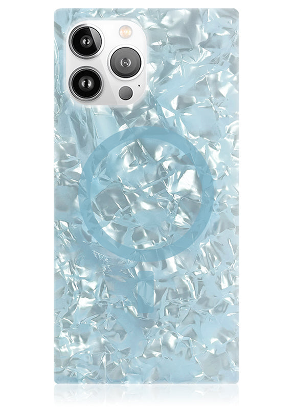 SQUARE® Icy Blue Pearl iPhone Case