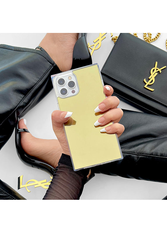 SQUARE® Metallic Gold Mirror iPhone Case
