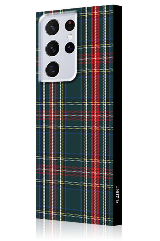 SQUARE® Green Plaid Galaxy Case