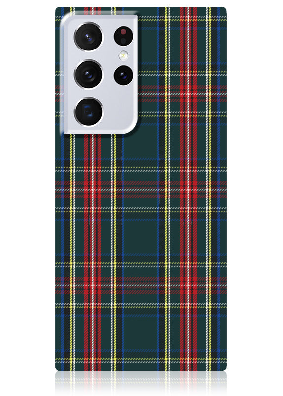 SQUARE® Green Plaid Galaxy Case