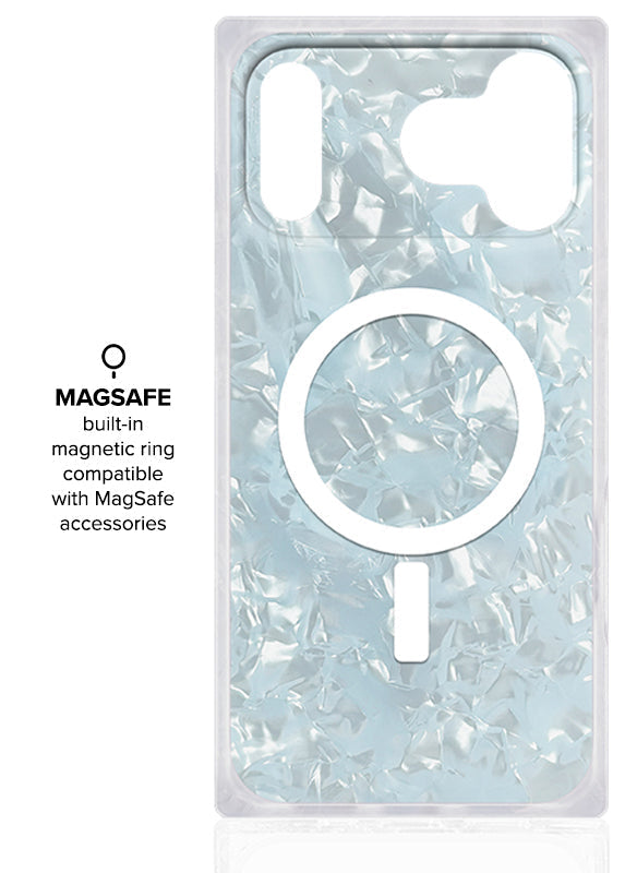 SQUARE® Icy Blue Pearl iPhone Case