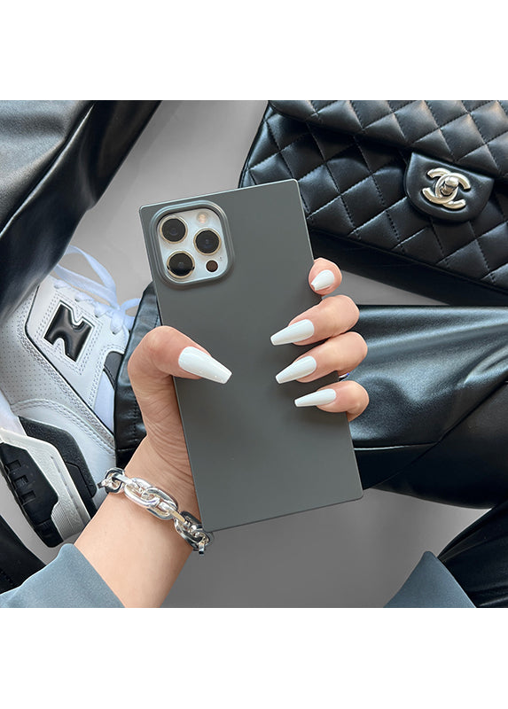 SQUARE® Matte Gray iPhone Case