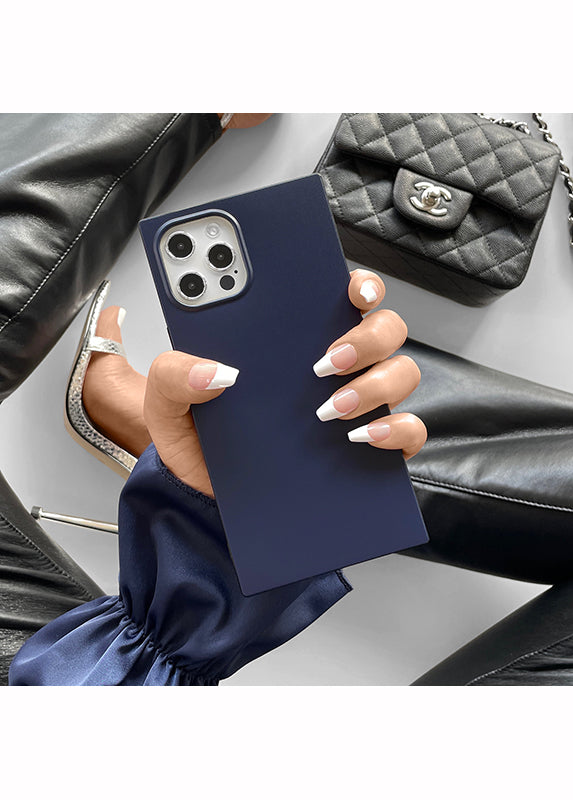 SQUARE® Matte Navy iPhone Case