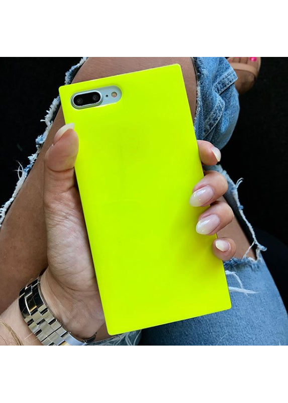 SQUARE® Neon Yellow iPhone Case