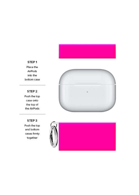 SQUARE® Neon Pink AirPods Case
