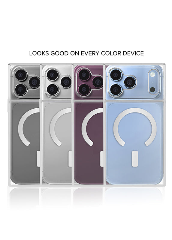 Elite Collection - SQUARE® Chromed Crystal Clear Silver iPhone Case