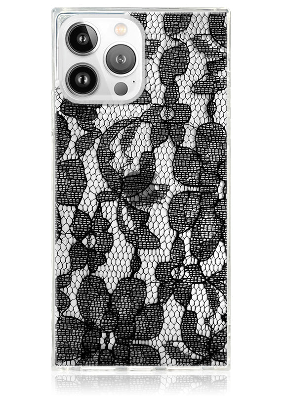 SQUARE® Black Lace iPhone Case