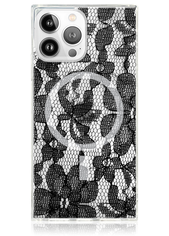 SQUARE® Black Lace iPhone Case