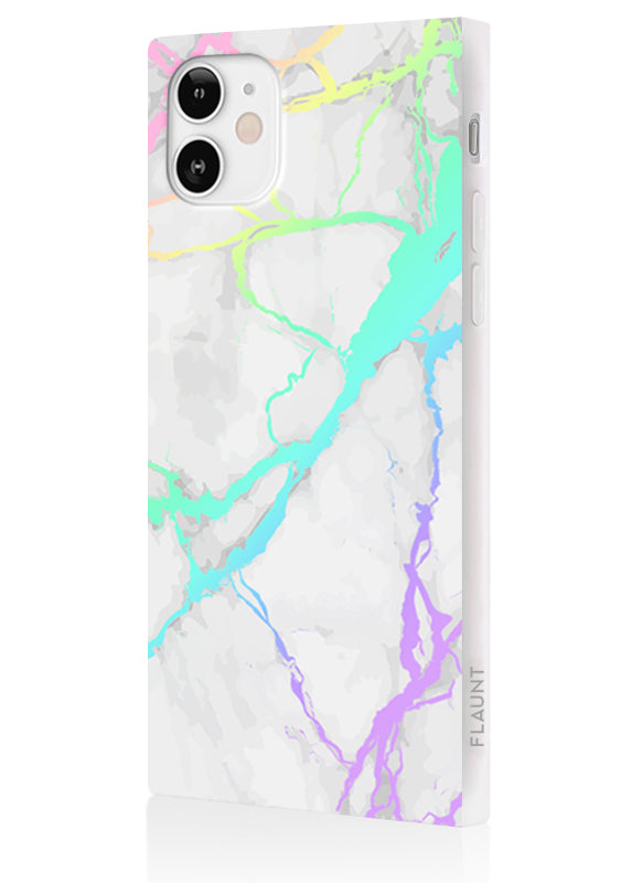 SQUARE® Holographic Marble iPhone Case