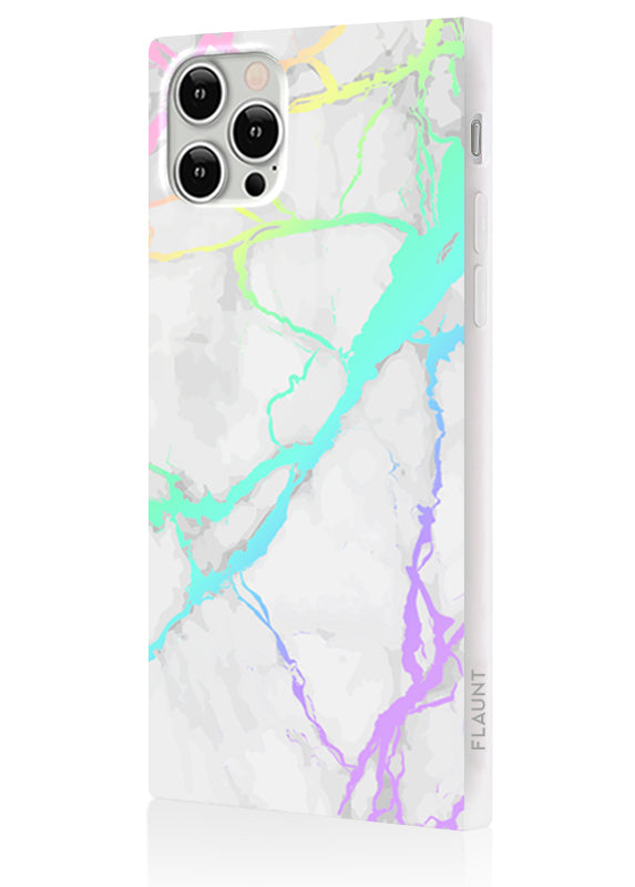 SQUARE® Holographic Marble iPhone Case