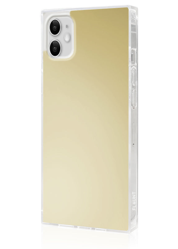 SQUARE® Metallic Gold Mirror iPhone Case