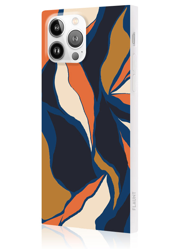 SQUARE® Navy Blossom iPhone Case