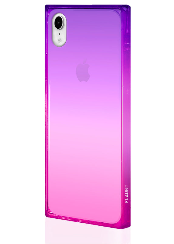 SQUARE® Pink Purple Clear Ombre iPhone Case