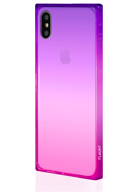 SQUARE® Pink Purple Clear Ombre iPhone Case
