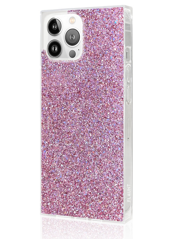 SQUARE® Pink Glitter iPhone Case