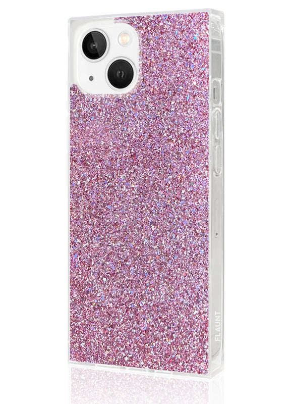 SQUARE® Pink Glitter iPhone Case