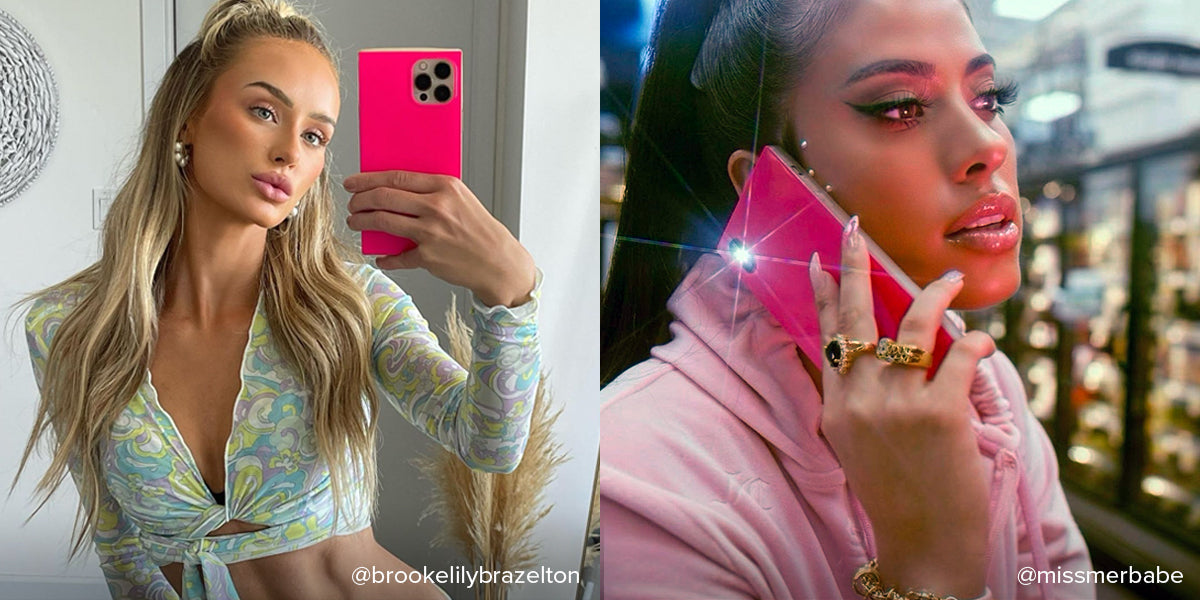 SQUARE® Neon Pink iPhone Case