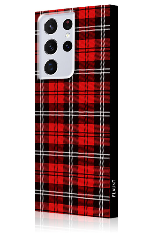 SQUARE® Red Plaid Galaxy Case