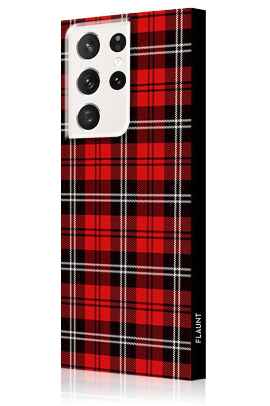 SQUARE® Red Plaid Galaxy Case