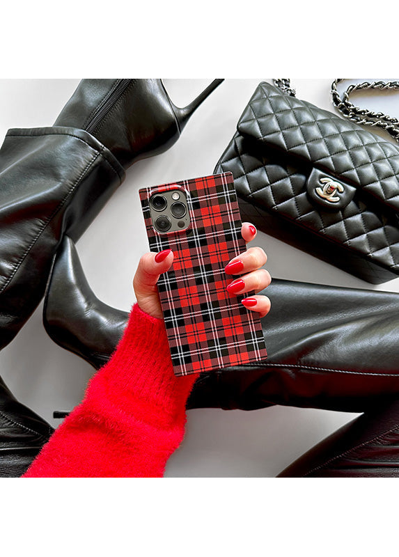 SQUARE® Red Plaid Galaxy Case