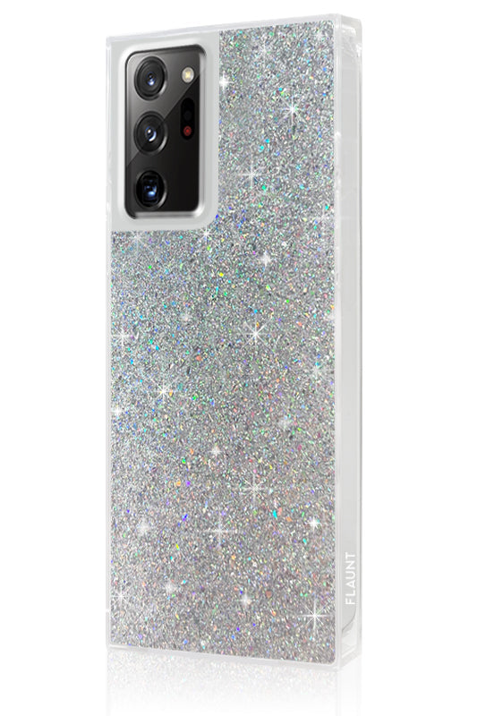 SQUARE® Silver Glitter Galaxy Case