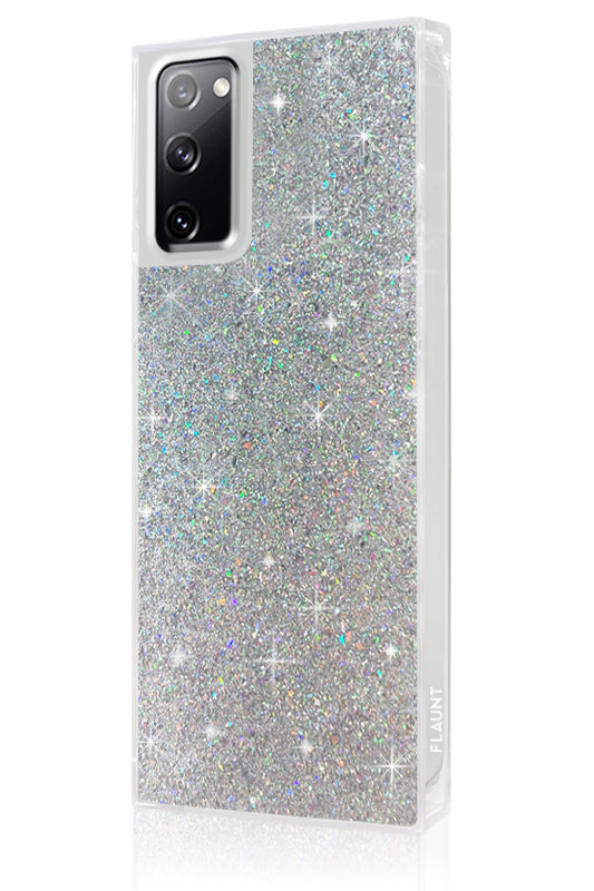 SQUARE® Silver Glitter Galaxy Case