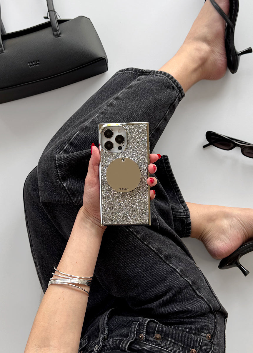 Silver Metallic MagSafe Compact Mirror (Works with MagSafe Cases Only)