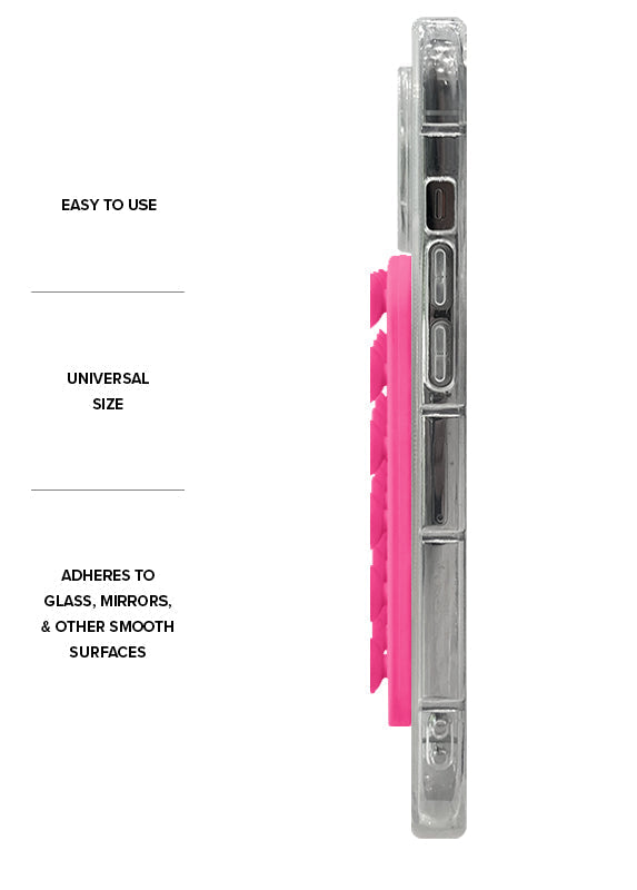 Neon Pink MagSafe Suction Mount (Works with MagSafe Cases Only)